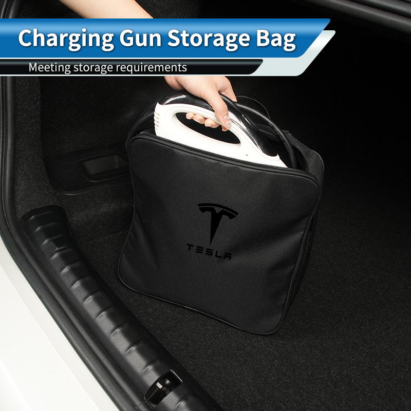 EV Car Valve Charging Cable Storage Box Electric Vehicle Charger Cables Carry Bag For Tesla Model 3 Y S X 2021 Roadster