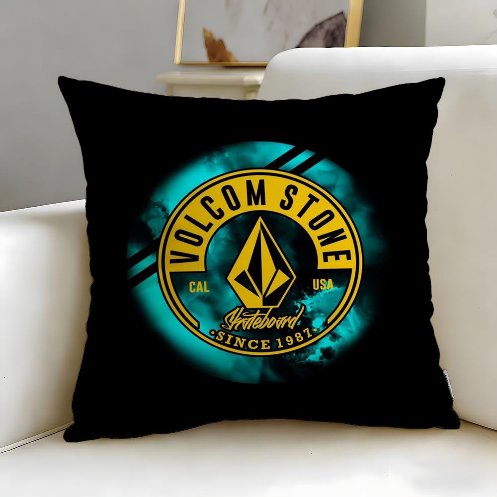 

classic fashion brand Volcom Cushion Cover Soft EasyWash Pillow Case Versatile for Couch Bed Travel and Office 30X30cm
