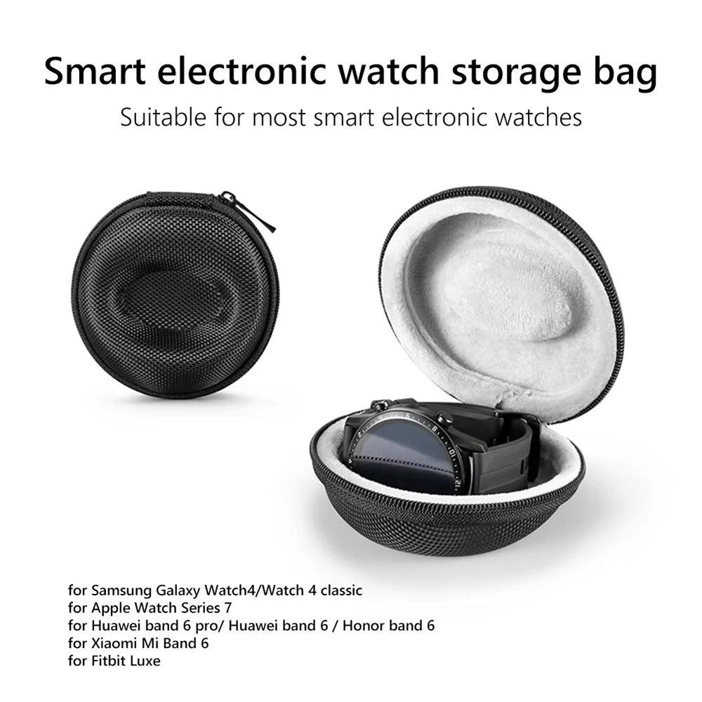 1Pcs Black Watch Travel Case Watch Holder EVA Bag for Smartwatches Zippered Container