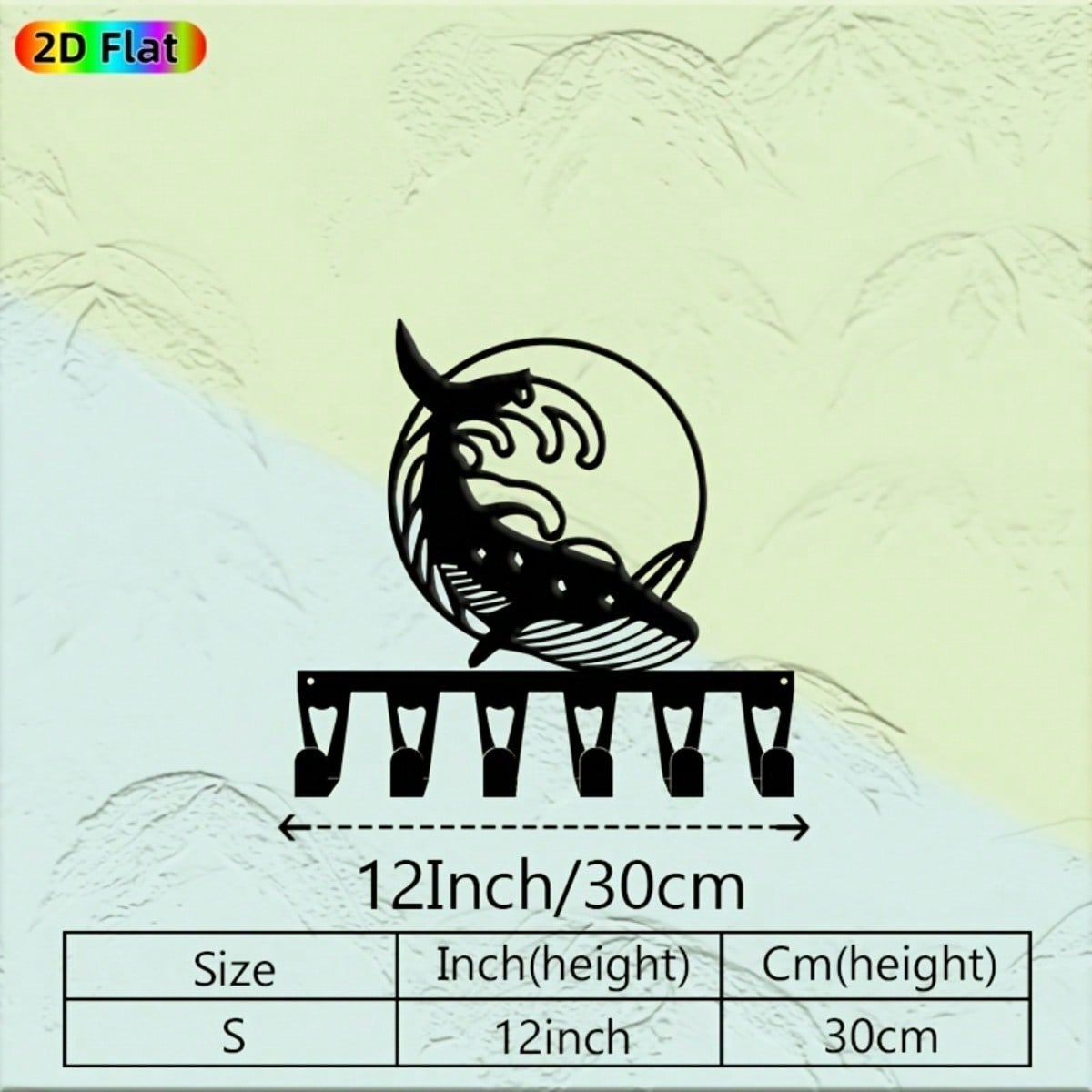 

Vintage Flower Horse Key Holder Hand Forged Iron Wall Art with 6 Hooks Equestrian Home Decor 19x30