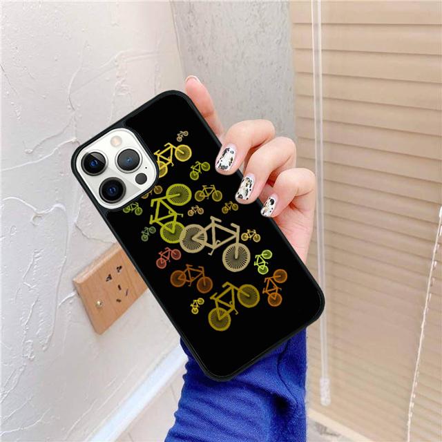 Mountain Bike Cycling Art Phone Case Cover For iPhone 5 6 7 8 Plus X XR XS SE2020 Apple 11 12 13 Mini Pro Max Galaxy S10 S20 S21