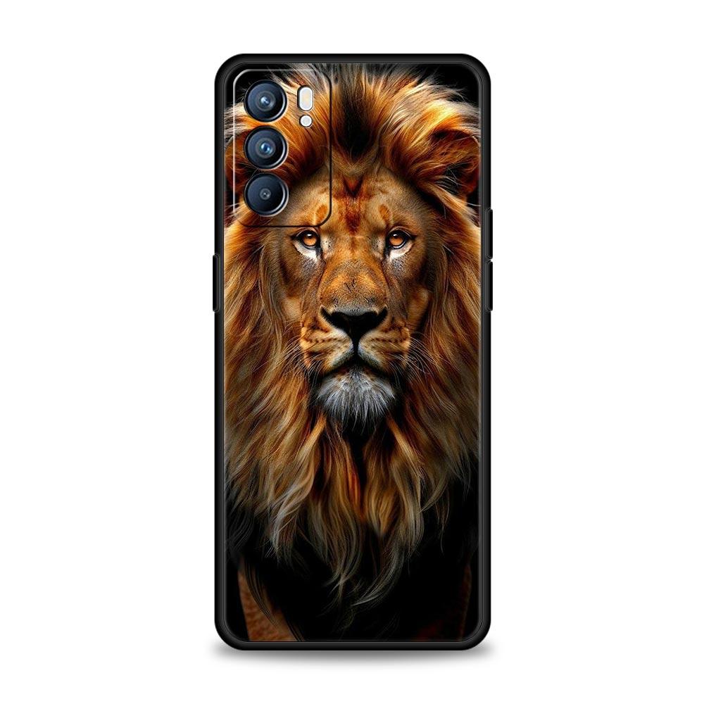 Etui na telefon Zwierzęta Tygrys Wilk Lew Do Oppo A54 A53 A52 A15 A95 A16 A78 A79 A80 A98 4G Find X5 X6 Reno10 12 13 F Pro 5G Pokrowiec
