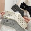 2024 Cute Bubble Lace Dot Puppy Embroidery Pile Socks Cotton Medium Long Tube