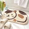 Plush Bathroom Rug Non-Slip Absorbent Floor Mat Toilet Entrance Quick Dry Cartoon Style