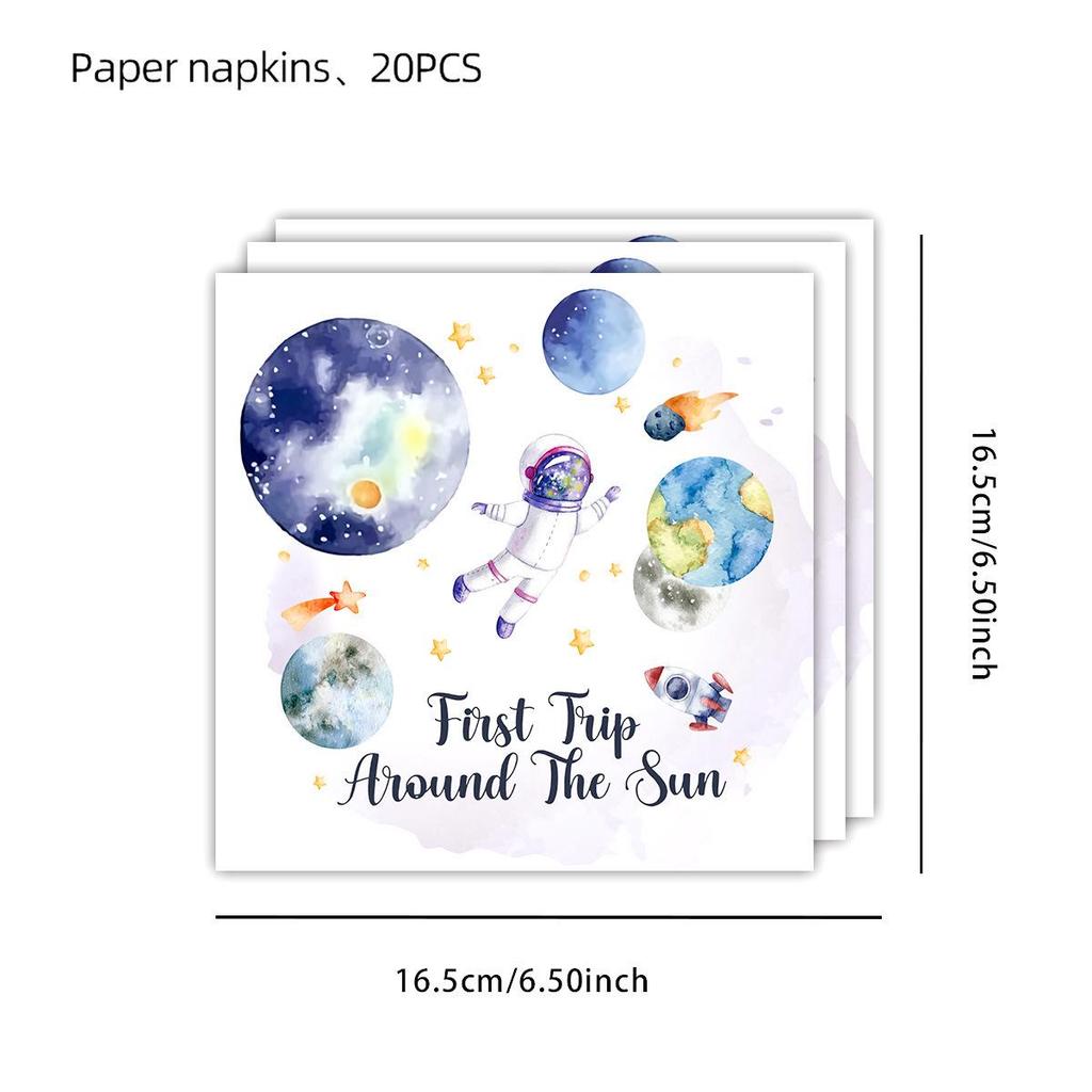Starry Sky Astronaut Party Plates & Decorations - Kids' Birthday Theme