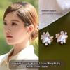 Design Inspired Pearl Pentagram Star Micro Inlaid Zircon Stud Earrings Sweet and Elegant Jewelry Accessories for Women in