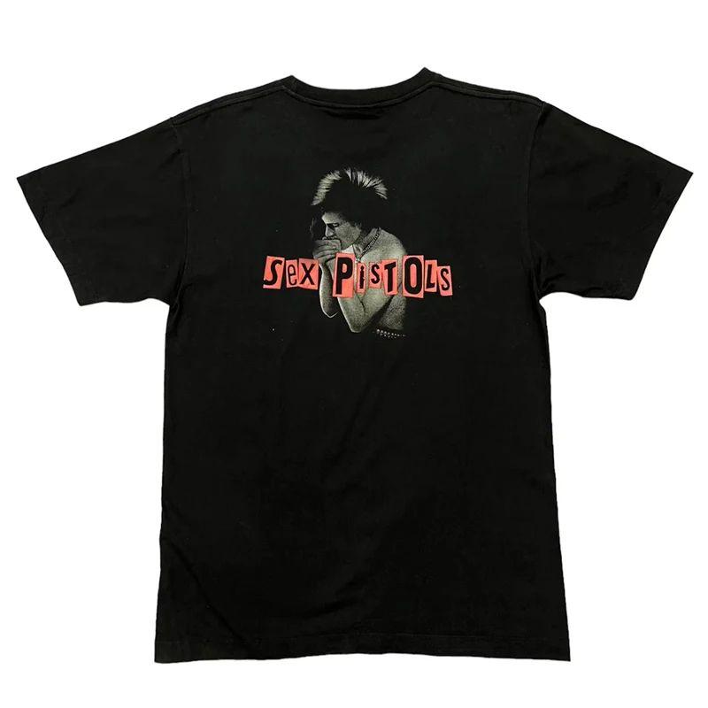 Rock Punk Print Pattern Short Sleeve Retro Sports Streetwear Double Sided Print T-shirt Casual Loose Cotton Top Unisex