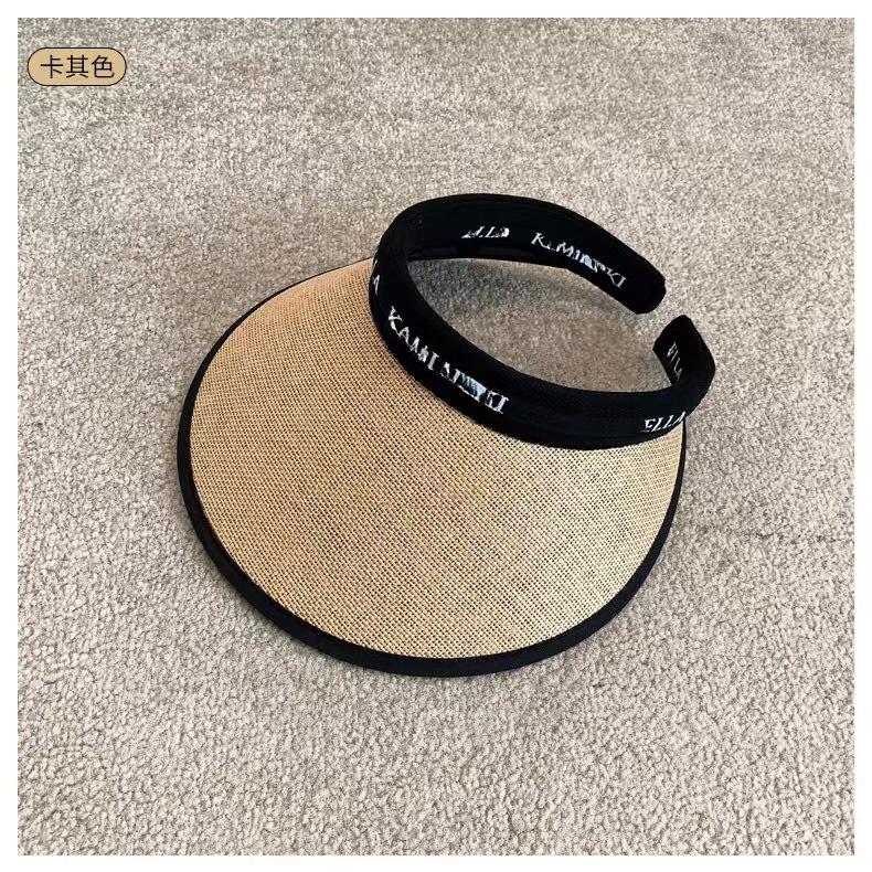 UPF50 + Sun Protection Cap Empty Top Women's Summer Cycling UV Protection Sun Hat Seamless Big Brim Folding Sun Hat