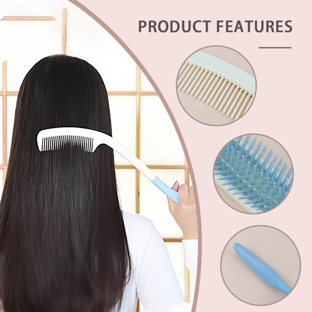 Long Reach Handled Comb Hair Brush Set Applicable Elderly Hand-disabled People Inconvenient Upper Limb Activities Hair Care Tool