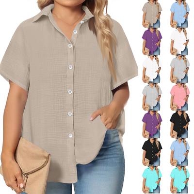 Damen Modisches Kurzarm Elegantes Pendel- und Freizeit-Oberteil