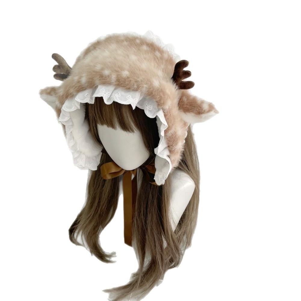 Cold Proof Plush Warm Scarf Cute Elk Leg Warmers Long Socks Fashion Earmuffs  Autumn Winter