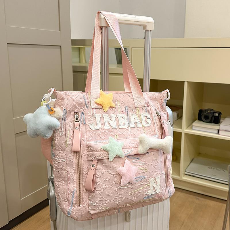 Schoolbags Children Elementary School Girls Junior High School Students High School Students Make up Lessons Bag Letters High Appearance
