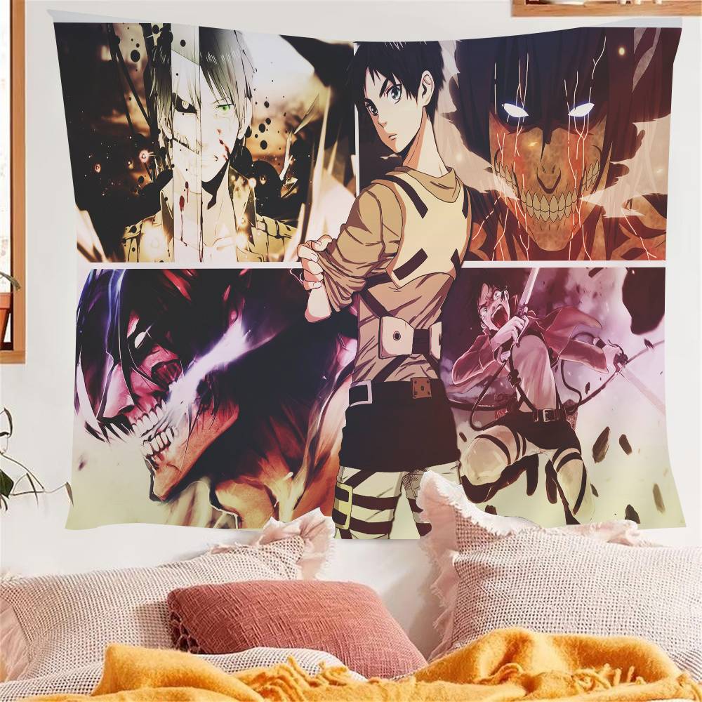 Eren Yeager Freedom Manga Colorful Tapestry Wall Hanging Wall Hanging Bohemian Wall Tapestries Mandala Wall Hanging Sheets