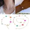 Flower Bead Bracelets Necklace Sweet Cute Choker Necklace Stackable Bangle
