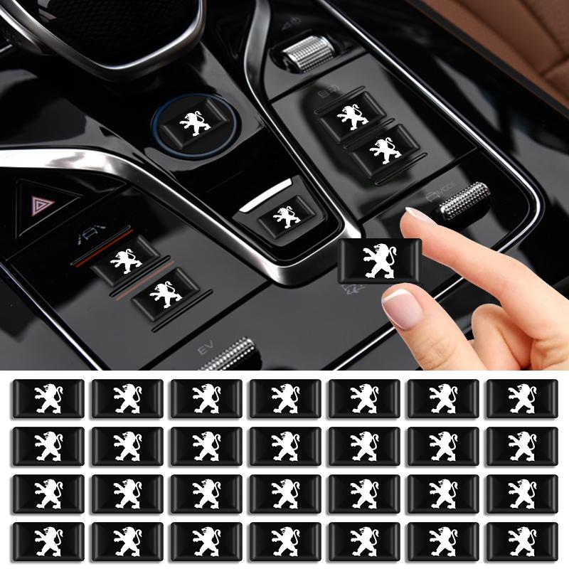 Fashion New Car Styling 3D Car Interior Dekoration Stickers Badges For Peugeot 206 207 208 306 307 308 508 106 107 108 2008 3008