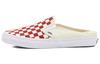 Slip On Mules Low Top Skateboard Shoes Unisex Red White Plaid VN0004KTTLF1