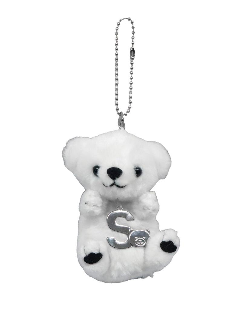 [Take Off] Polar Bear Plush Strap with Initial Charm [S] Angel's Mischief Series