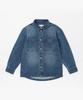 Plac Washed Denim Shacket Mid Blue