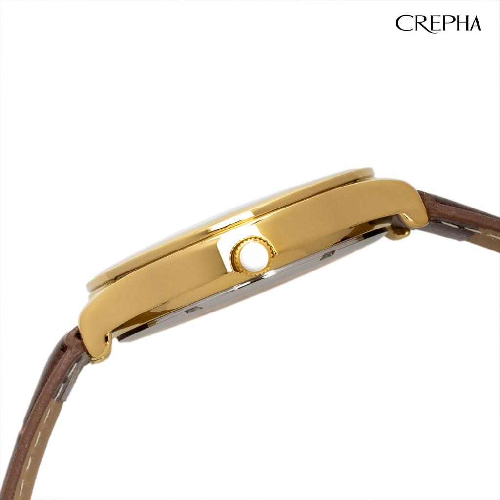 CREPHA Analog Japanese Quartz 10 ATM Water Calendar Function Simple and Urethane 20mm Band Suitable for High School and Junior High School Available