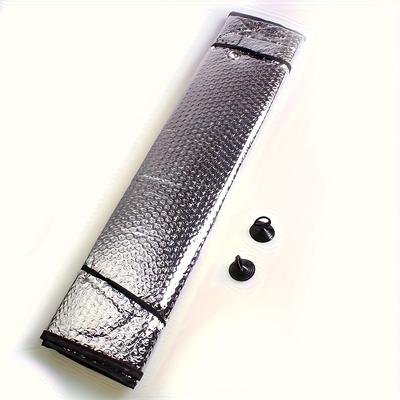 Pare-soleil de voiture en feuille d'aluminium double face avec isolation thermique et protection UV, adapté à la plupart des modèles de voiture