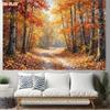 2D Plane, 1 Piece of Autumn Forest Path Theme Decoration, Suitable for Decoration In Living Room, Bedroom, Office and Pa