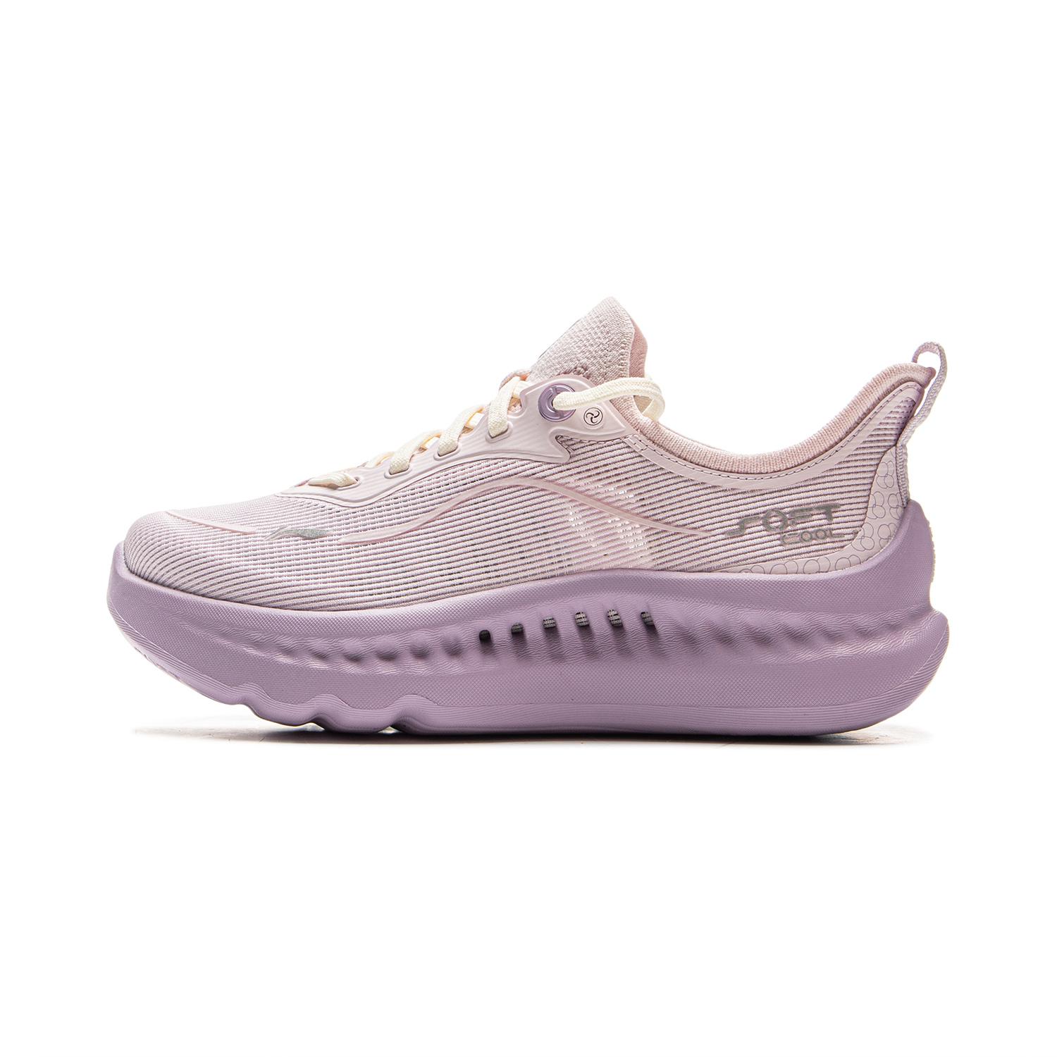 

New LiNing SOFT COOL 2 Cushioning And Breathable Low Top Casual Shoes Women s Plain Purple Pink AGLV010-9 39