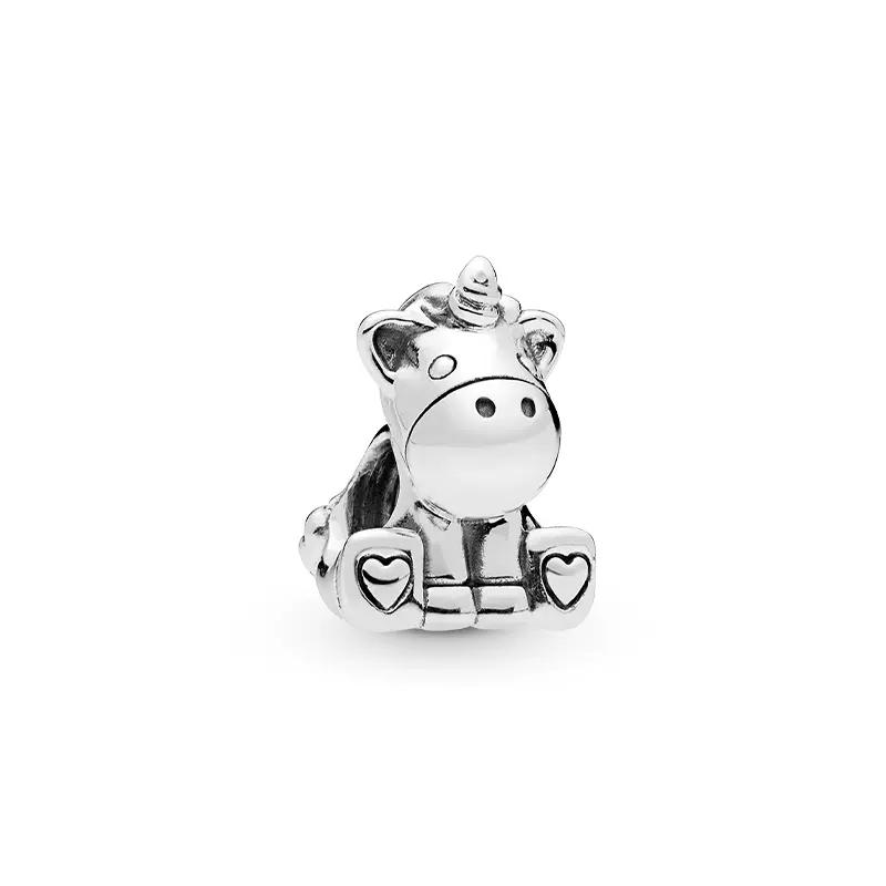 Animal Series Charms Fox Owl Sea Turtle Rabbit Raccoon Highland Cow Beads Fit Bracelets Beads DIY Jewelry Gift