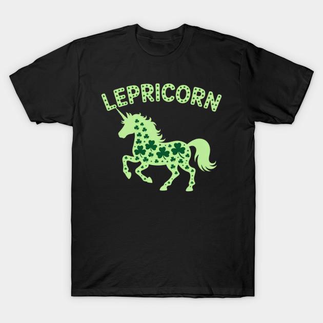 Men Black Print T-shirt Unicorn Lover Leprechaun Lepricorn St. Patrick S Day No-Cut Transfer Paper Print Cotton Tshirt 4XL