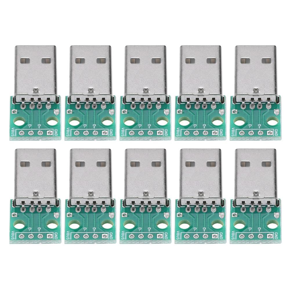 10PCS Mini USB Type a To DIP Adapter Board USB Type a Male Plug To DIP  Breadboard Design