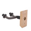 2Pcs Guitar Wall Mount Holder Hook Keeper Stand Solid Wood Base for Electric Ukulele Bass