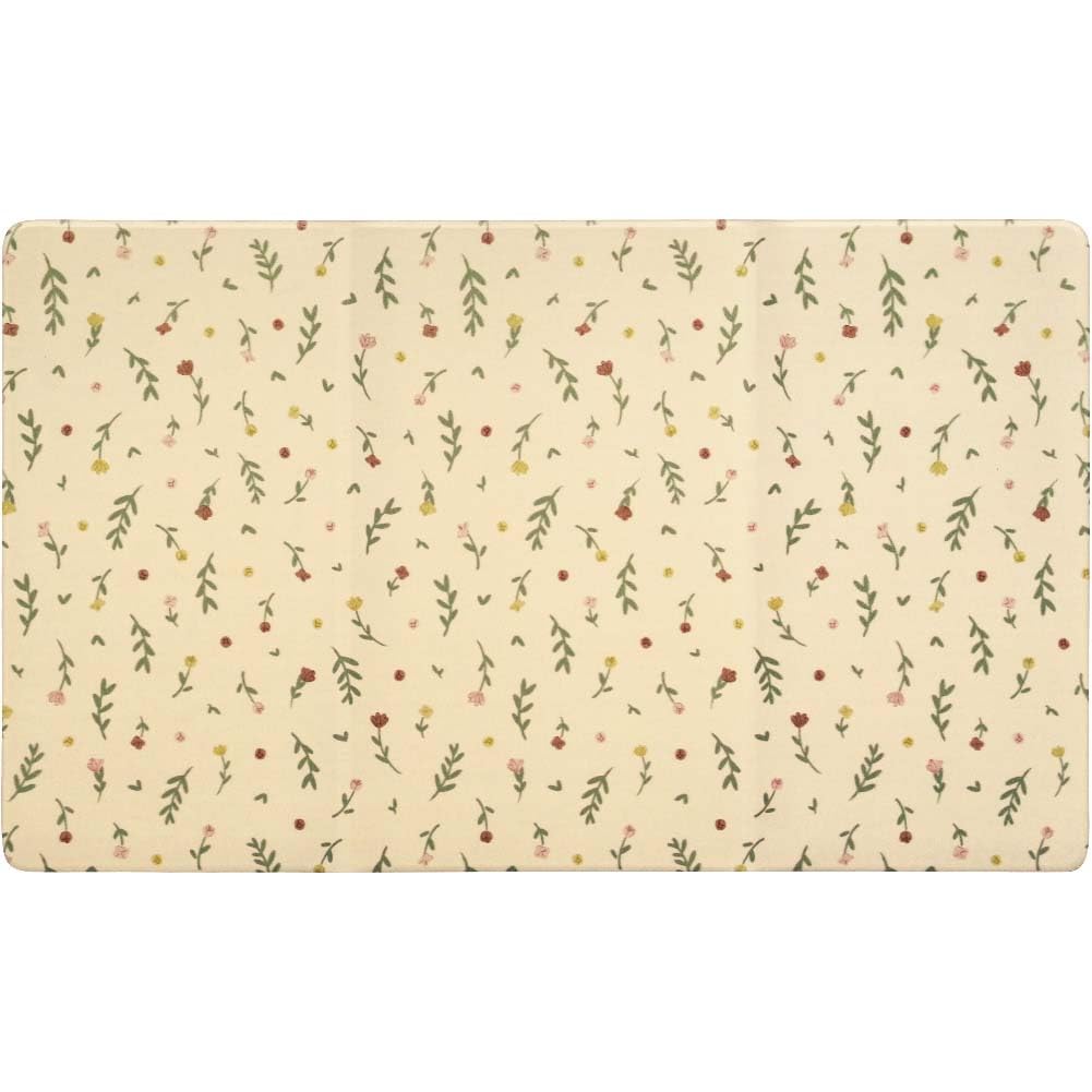 Okato Wipeable Kitchen Flower 75cm Wide x 45cm Deep x No Need to Worry About Water or Oil Stains Mat, Water-Repellent, Pattern, 0.6cm Thick,