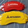6pcs Wheel Caliper Stickers for Mitsubishi Logo Lancer L200 Outlander Mirage OTO ASX L300 Delica Pajero Vinyl Car Brake Decal