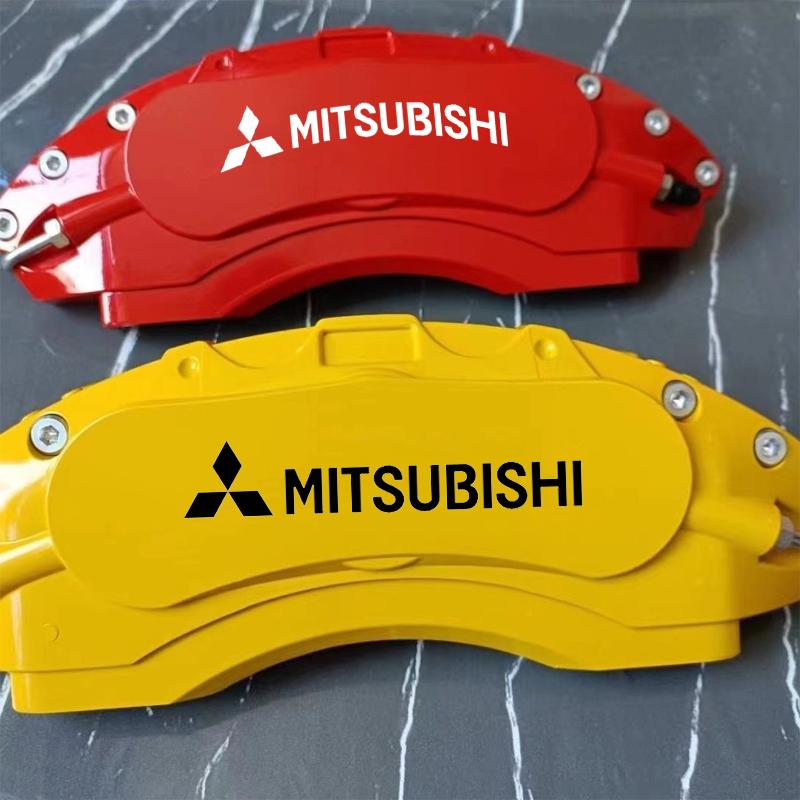 6pcs Wheel Caliper Stickers for Mitsubishi Logo Lancer L200 Outlander Mirage OTO ASX L300 Delica Pajero Vinyl Car Brake Decal