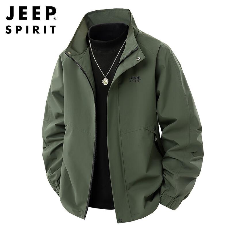 

JEEP SPIRIT Men s Casual Stand-Collar Jacket 2XL
