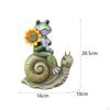 Frog Figurine Garden Statue Home Craft Photo Prop Sculpture Simulation Mini Resin Ornament for