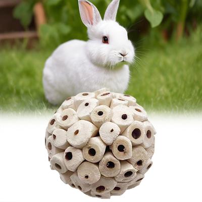 Bird Rabbits Chewing Toys Sola-Balls Small Animal Activity Play Chewing Grass Balls Rolling Toys for Bunny Rabbits Pet Supplies