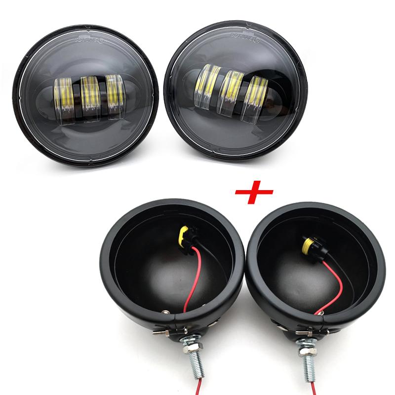 2pcs 30W 4.5 Inch Motorcycle Led Fog Light 6000K DRL Led Headlamp for Harley Moto Motorbike Working Lighting Bulb for Car ATV .