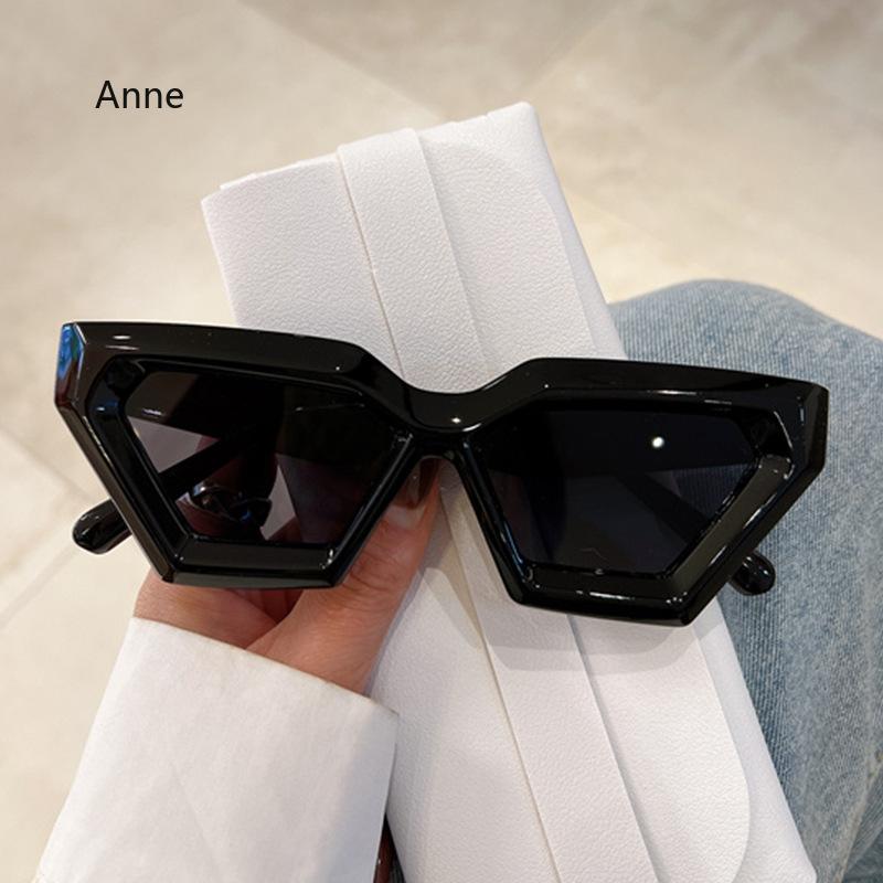 Vintage Cat Eye Sunglasses New Fashion Oversized Thick Frame Gradient Men Women Shades Trendy  Design UV400 Eyewear