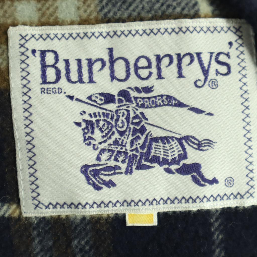 Burberrys Långärmad Dubbelknäppt Ulljacka 7AP Marinblå C-TK83 Dam Begagnad