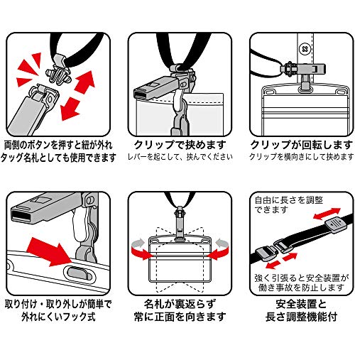 Open Industrial Name Badge Holder with Safety Whistle for Disaster Preparedness, Pack of 5, Blue, NL-18-BU