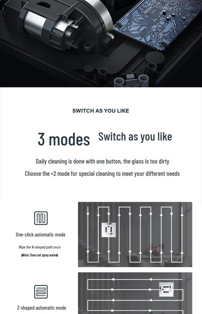 Robot Limpiacristales Eléctrico Inteligente con Mando a Distancia