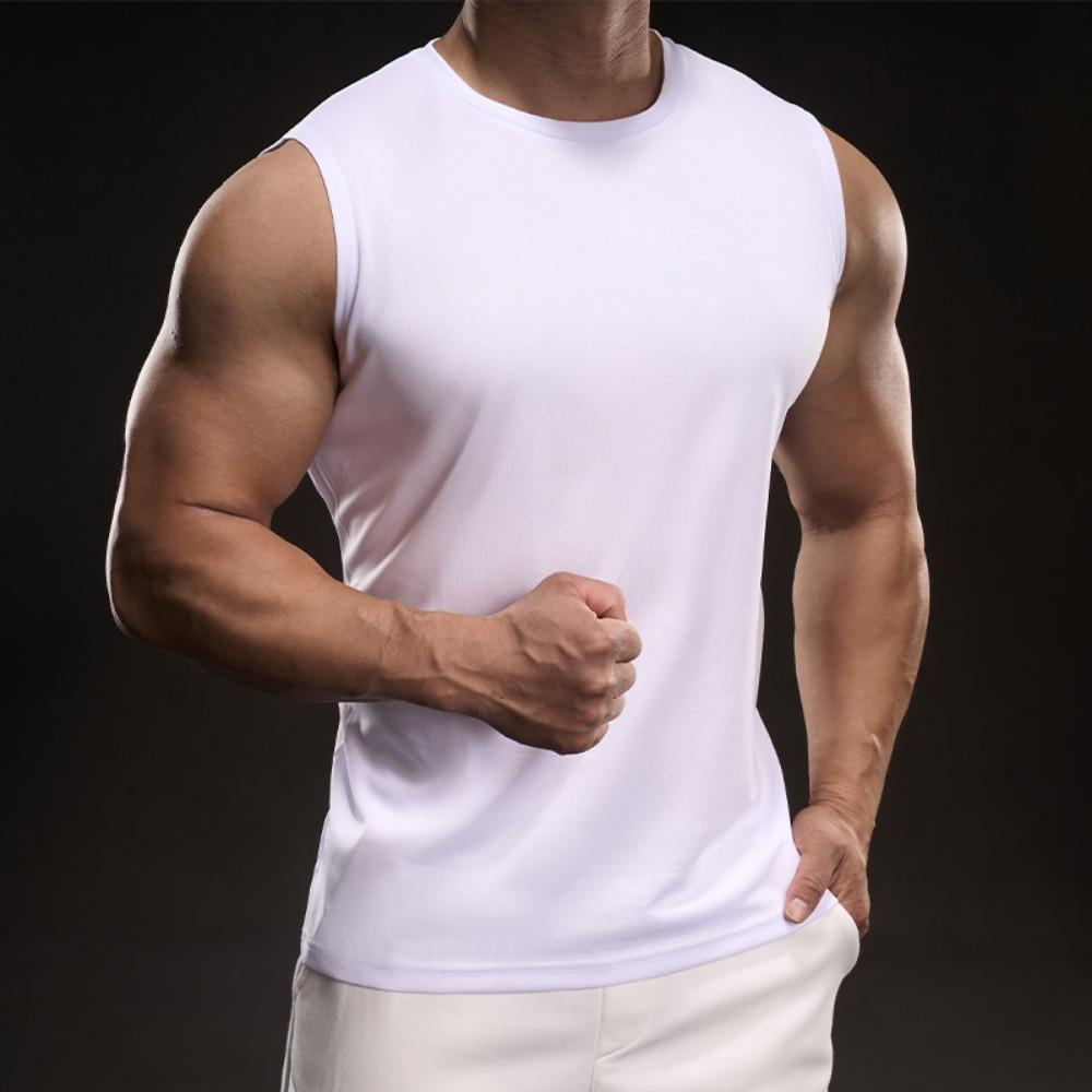 Simple Casual Short-sleeved T-shirt Fashionable Sporty Slim Elastic Fitness Outdoor Fitness Round Neck T-shirt