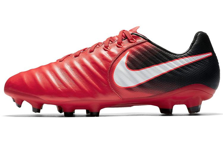 

Nike TIEMPO LEGACY 3 Шкіряні Амортизуючі Стійкі до Ковзання та Стирання Легкі Футбольні Бутси Чоловічі Червоно-Чорні 897748-616 45