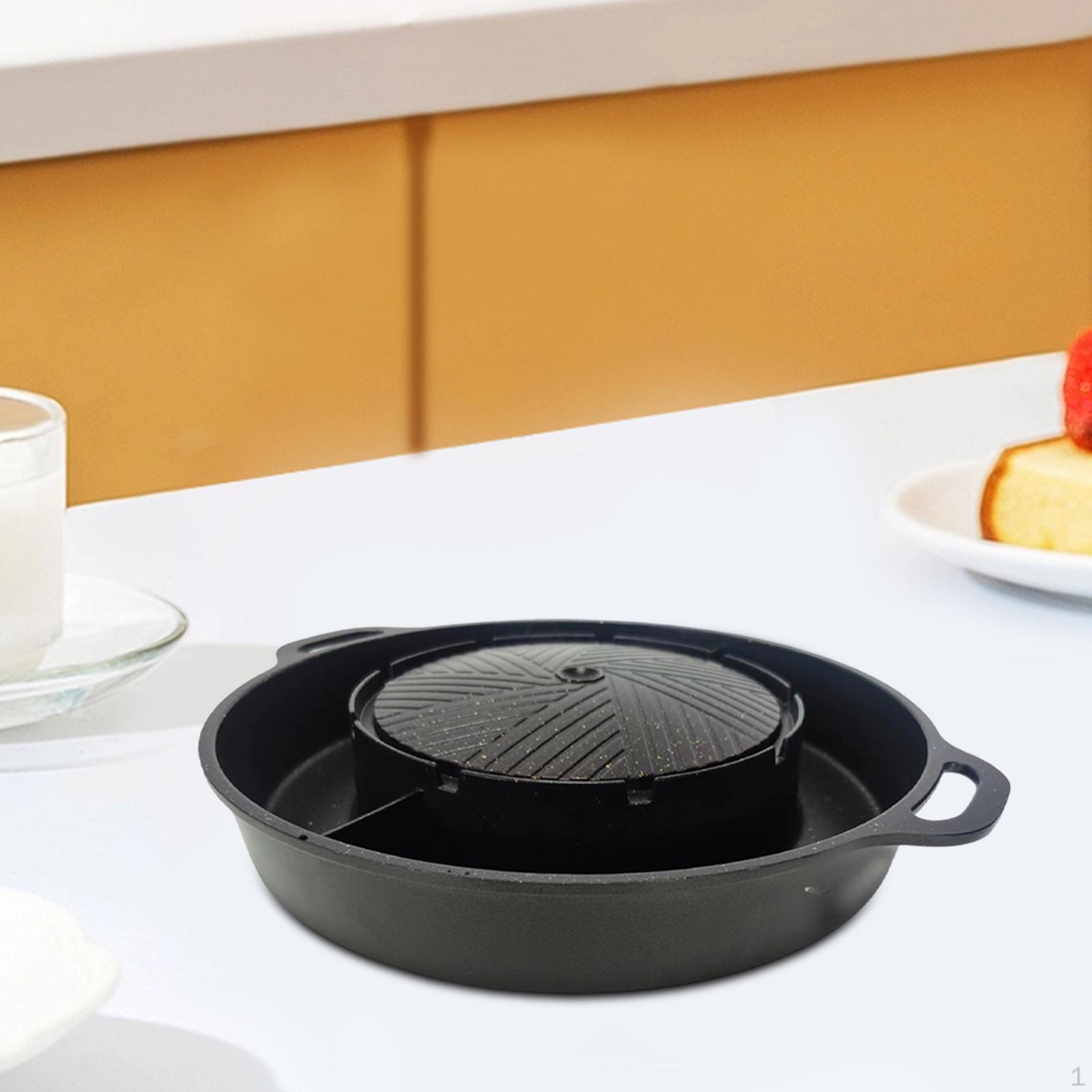 

2 в 1 сковорода-гриль корейская посуда для барбекю, портативный инструмент для приготовления пищи, поднос для мяса на гриле для путешествий в сад, S