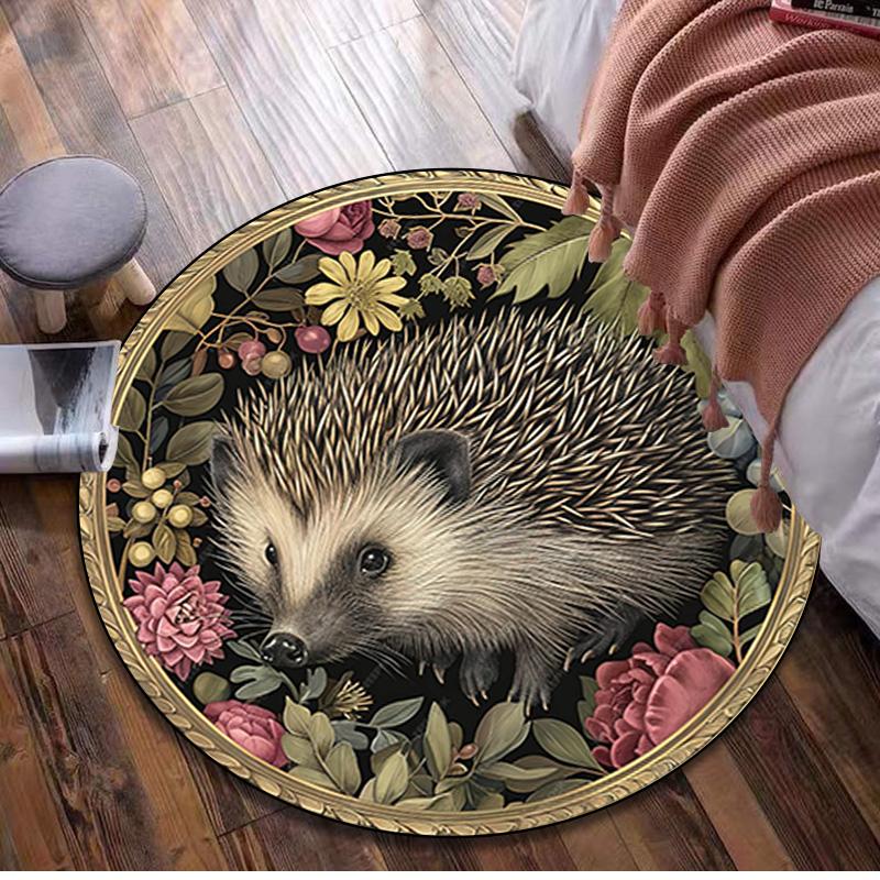 Animal Tiger Circular Rug - Office Decorative Carpet For Living Room Bedroom Door Mat Floor Rug Computer Chair Area Rug