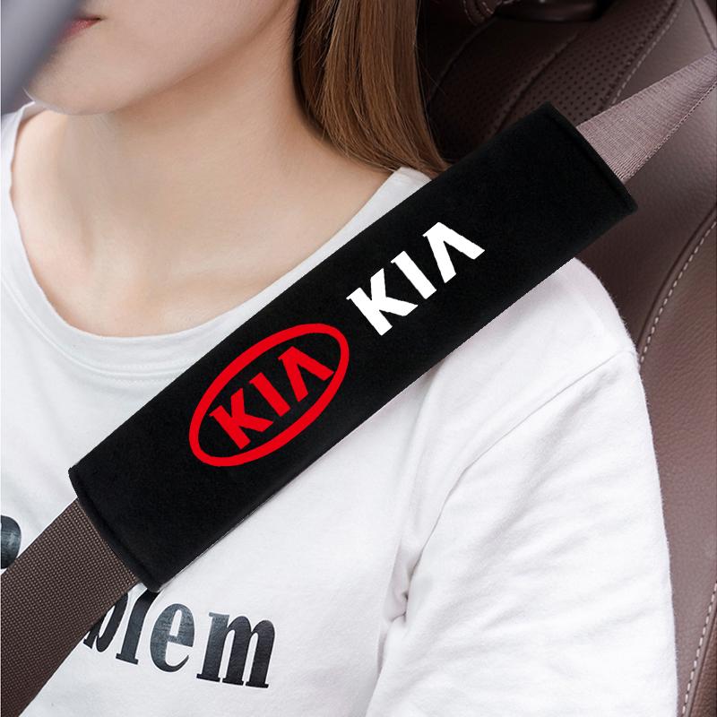 2pcs Auto Cotton Seat Belt Cover Case For Kia Rio Ceed Sportage Cerato Soul Sorento K2 K5 Picanto Optima Accessories