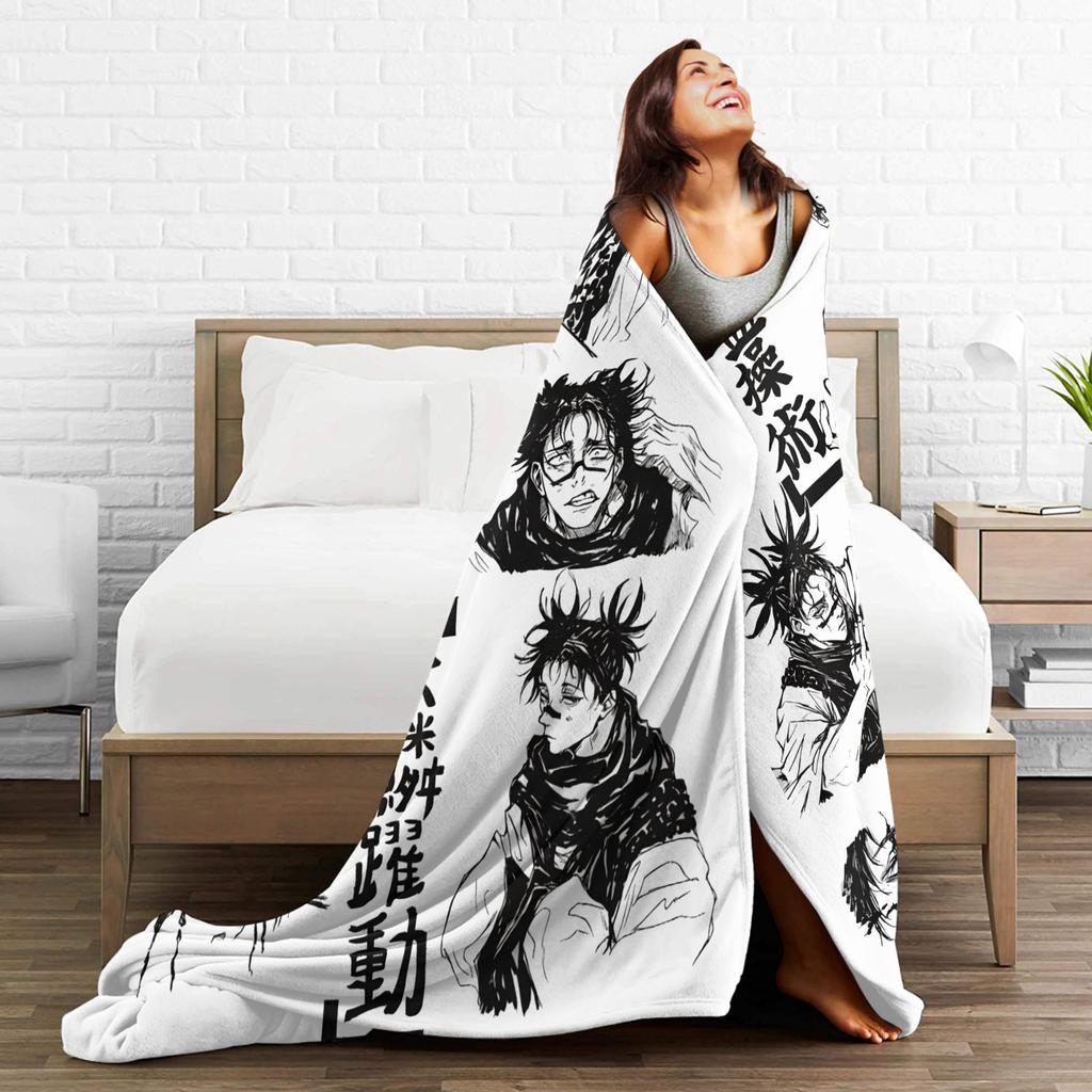 Choso Knitted blankets Flannel Kaisens Anime Super Soft Throw blanket for Car Sofa Couch Bed Rug