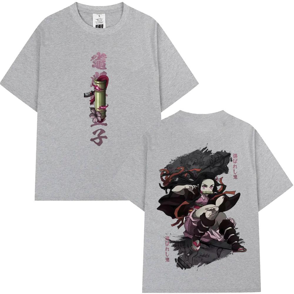 Anime Demon Slayer Kamado Nezuko Graphic T Shirts Unisex Women Clothing Fashion Short Sleeve Tshirts Unisex Streetwear