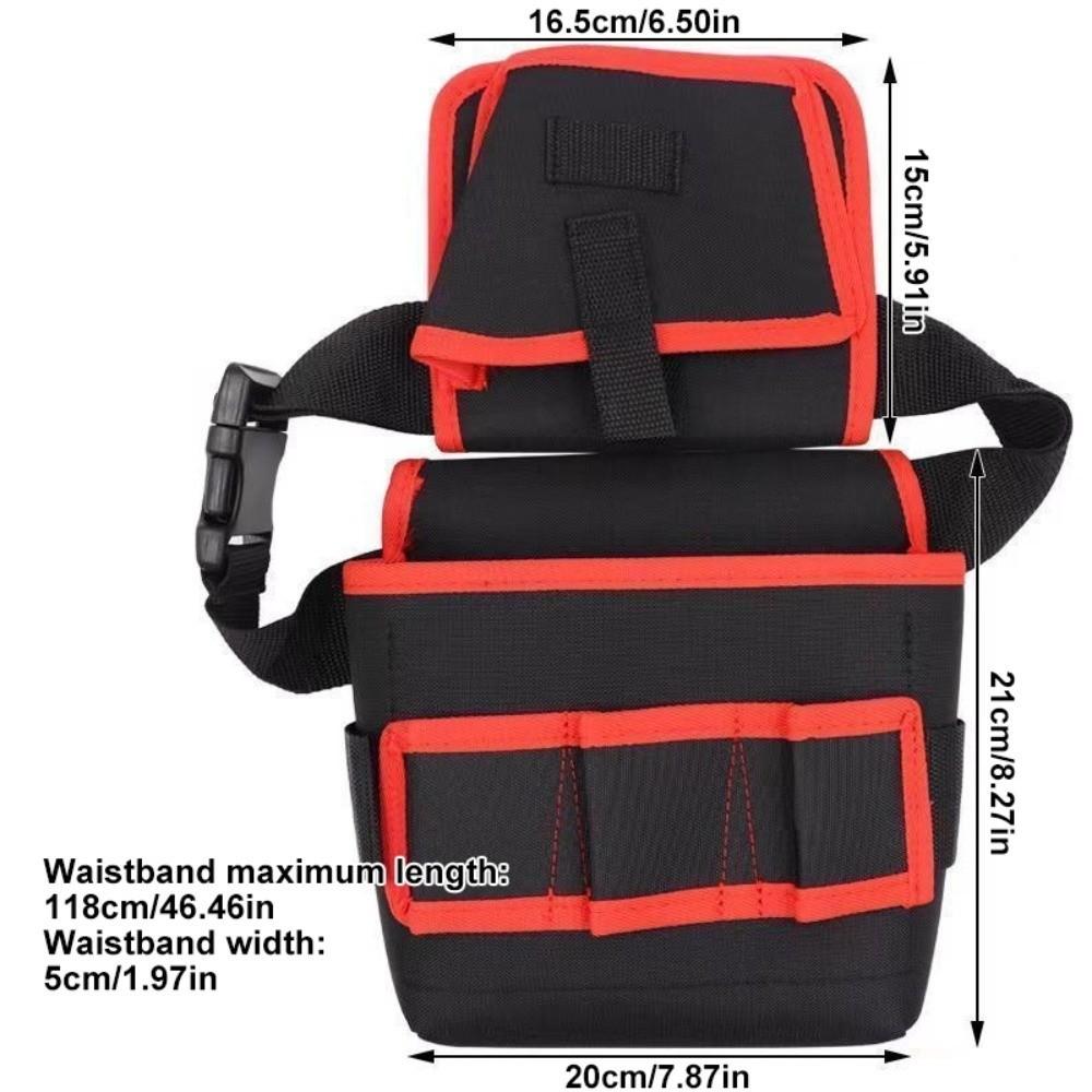 360 Rotating Electrician Tool Bag Adjustable Tools Storage Bag Waist Belt Pouch Electrician