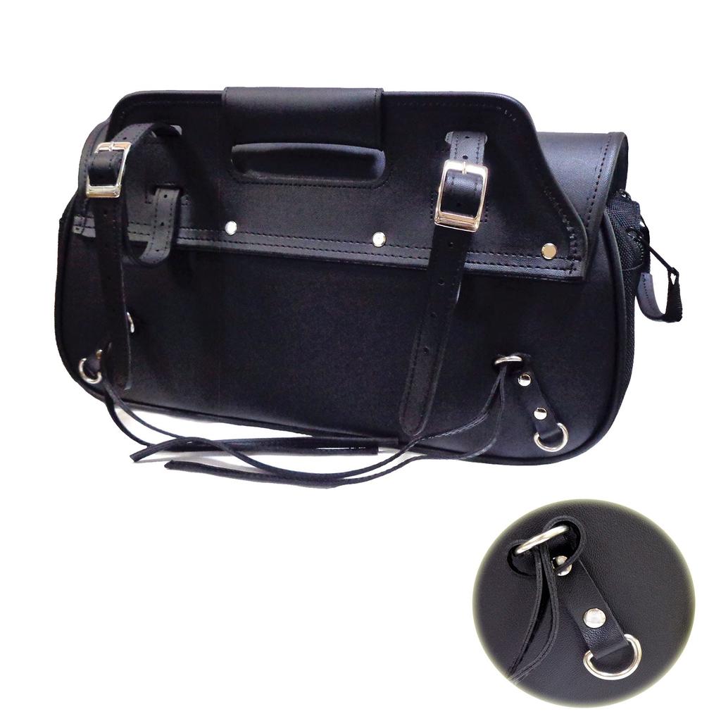 Xross Cross Single Saddlebag Side Bag Muffler Side Compatible XC-013 Black,